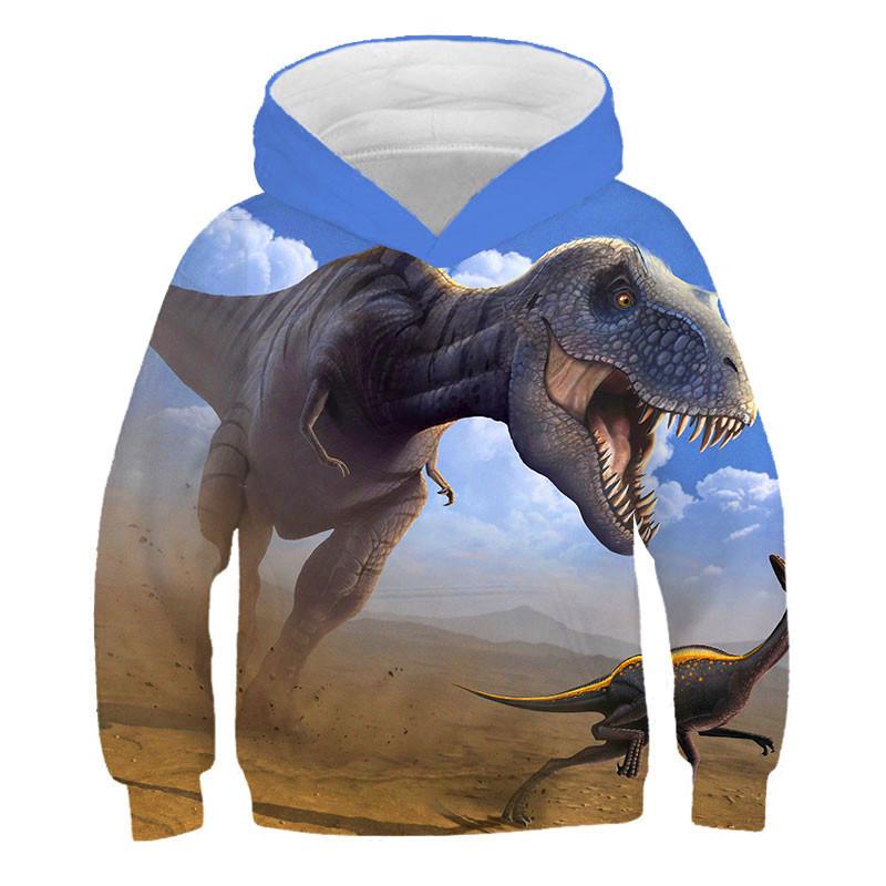 Hoodies Jurassic Park 3D Print Animal Dinosaurs Sweatshirts Boys Girls Children Hooded Pullovers Fashion Kids Tracksuit Clothing