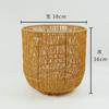 Laundry Hamper Basket Clothes Storage - PP Wicker-Style Round Bin Home Organization Utility