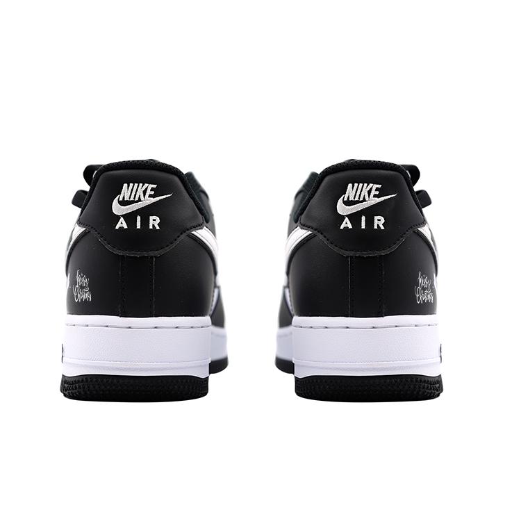 Nike Nike Air Force 1 Нескользящие, Износостойкие, Легкие Низкие Скейтбордические Кроссовки Унисекс Черно-белые DV0788-001(Команда56-)