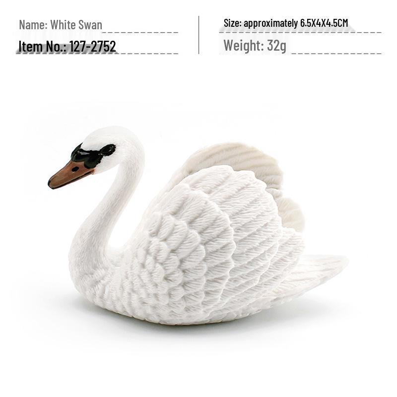 Cross-Border Poultry Model: Children's Cognition Mallard, Swan, Rooster Figurine Set