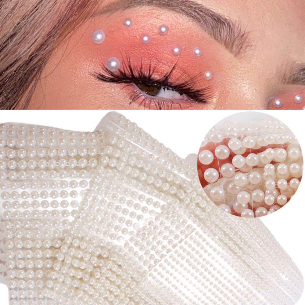 3/4/5/6/8/12MM Nail Art Rhinestones Limitation Pearls Eyebrow Eyeshadow Decals Party