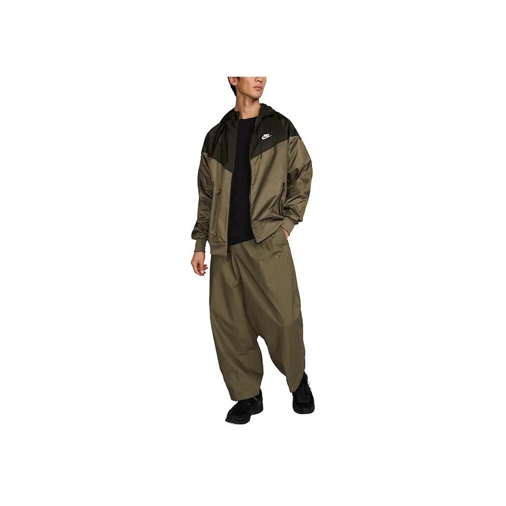 Nike Однотонные свободные повседневные брюки-фонарики для мужчин, оливково-зеленые HJ1974-222