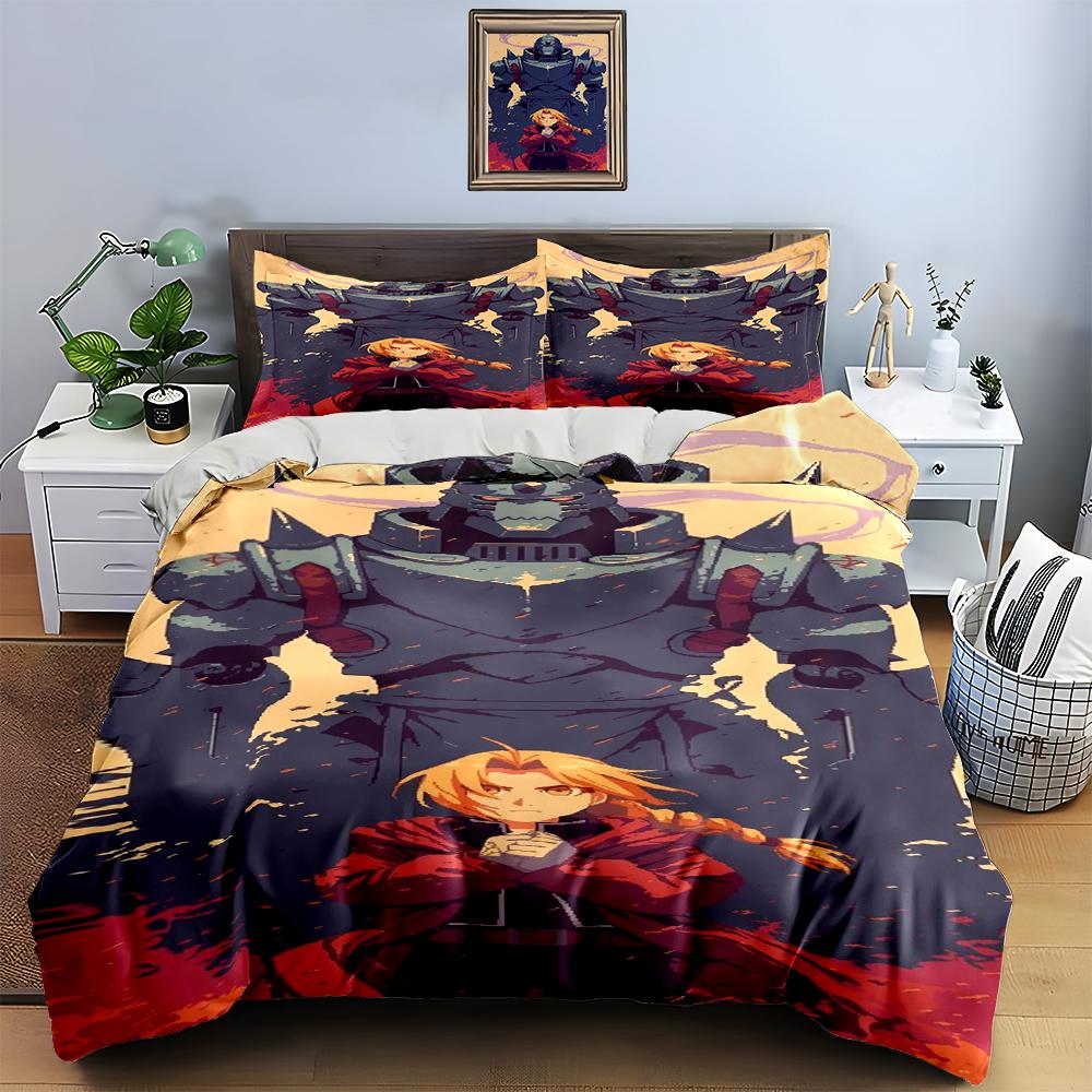Armored figure illustration. Bedding Duvet cover sets Duvet covers Pillowcases gifts (1 * Duvet Cover 2 * Pillowcases, without duvet insert)