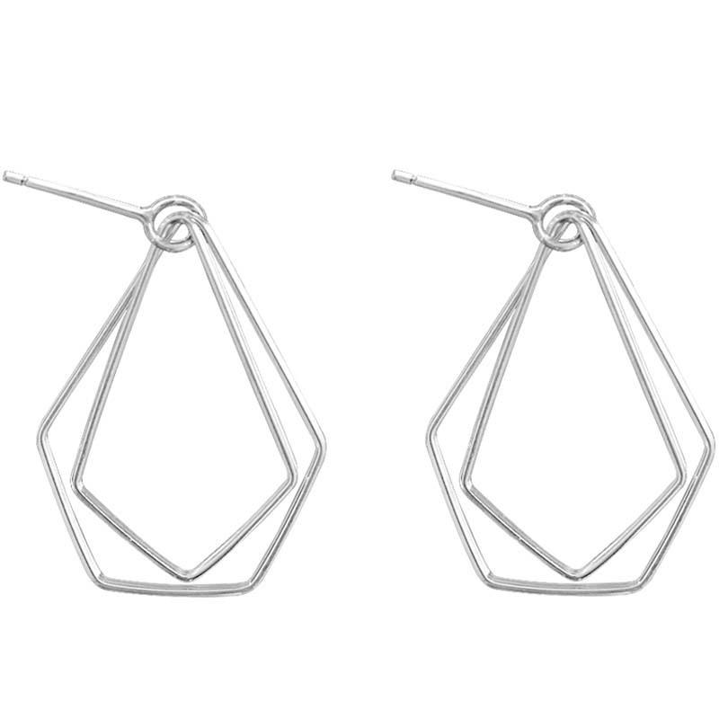 Double Layer Earrings, Versatile Earrings, Temperament, Personality, Fashionable and Simple Lines, Earrings for Women