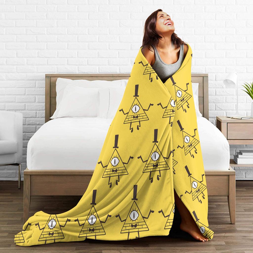 Bill Cipher Gravitys Falls blanket Velvet Textile Decor Portable Warm Throw blanket for Bed Office Bedding Throws