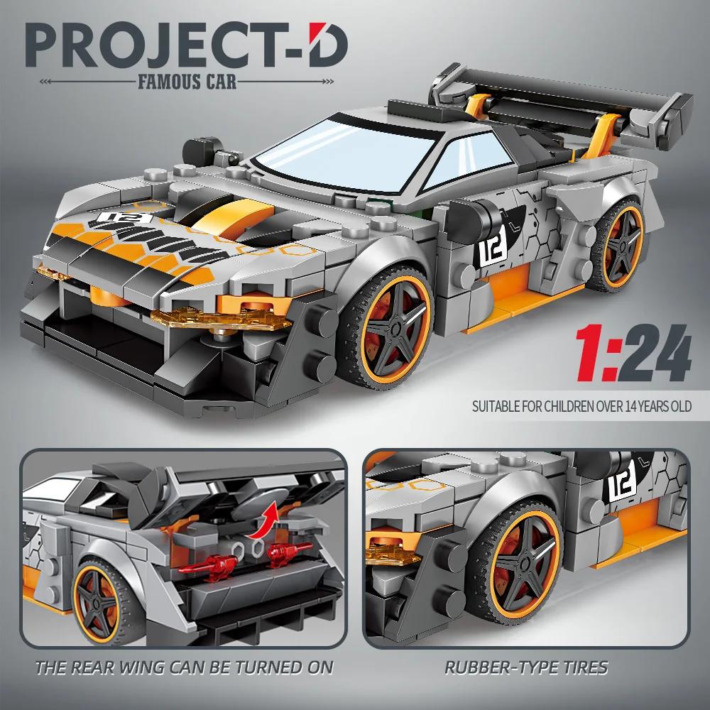 Model Car Kits,Speed Champion Car Senna Building Sets with Display Case, Cool Simulation Cockpit Car Building Blocks, Race Car