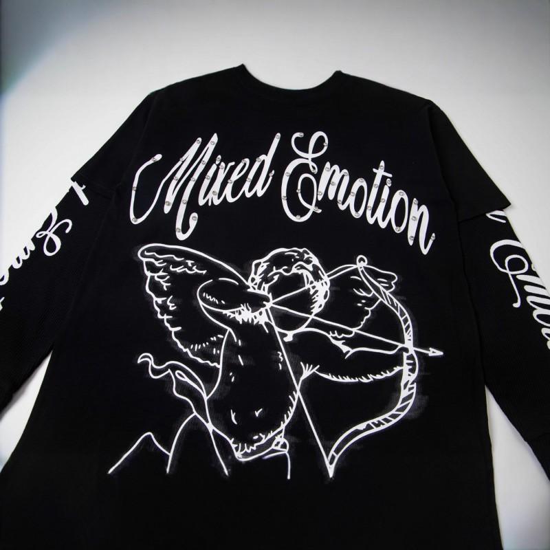 Unisex Streetwear Long Sleeve Tee Hip Hop Graphic Print Cotton Oversized T-Shirt Men Women Fall 2025