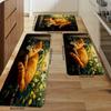 1Pcs Anti Fatigue Kitchen Rugs  Cut Orange Cat Waterproof Non-Slip Thick Cushioned Kitchen Mat Heavy Duty Comfort Standing Mat for Kitchen