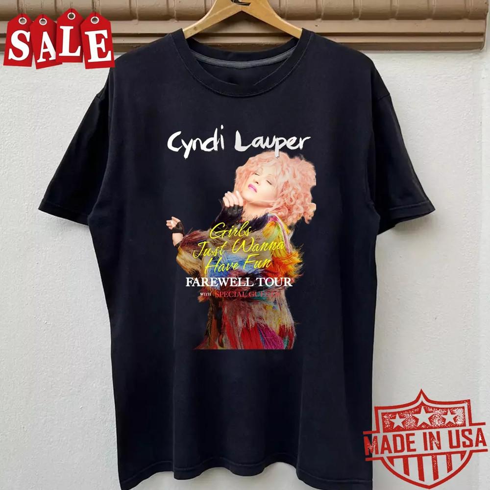 Cyndi Lauper Farewell Tour 2025 Final Leg Full Size S-5XL Unisex T-Shirt