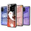 Модный стеклянный чехол для Samsung S20 FE S21 S10 S9 S8 Plus, чехол для телефона Galaxy Note 20 Ultra 10 Lite 9 Game Genshin Impact