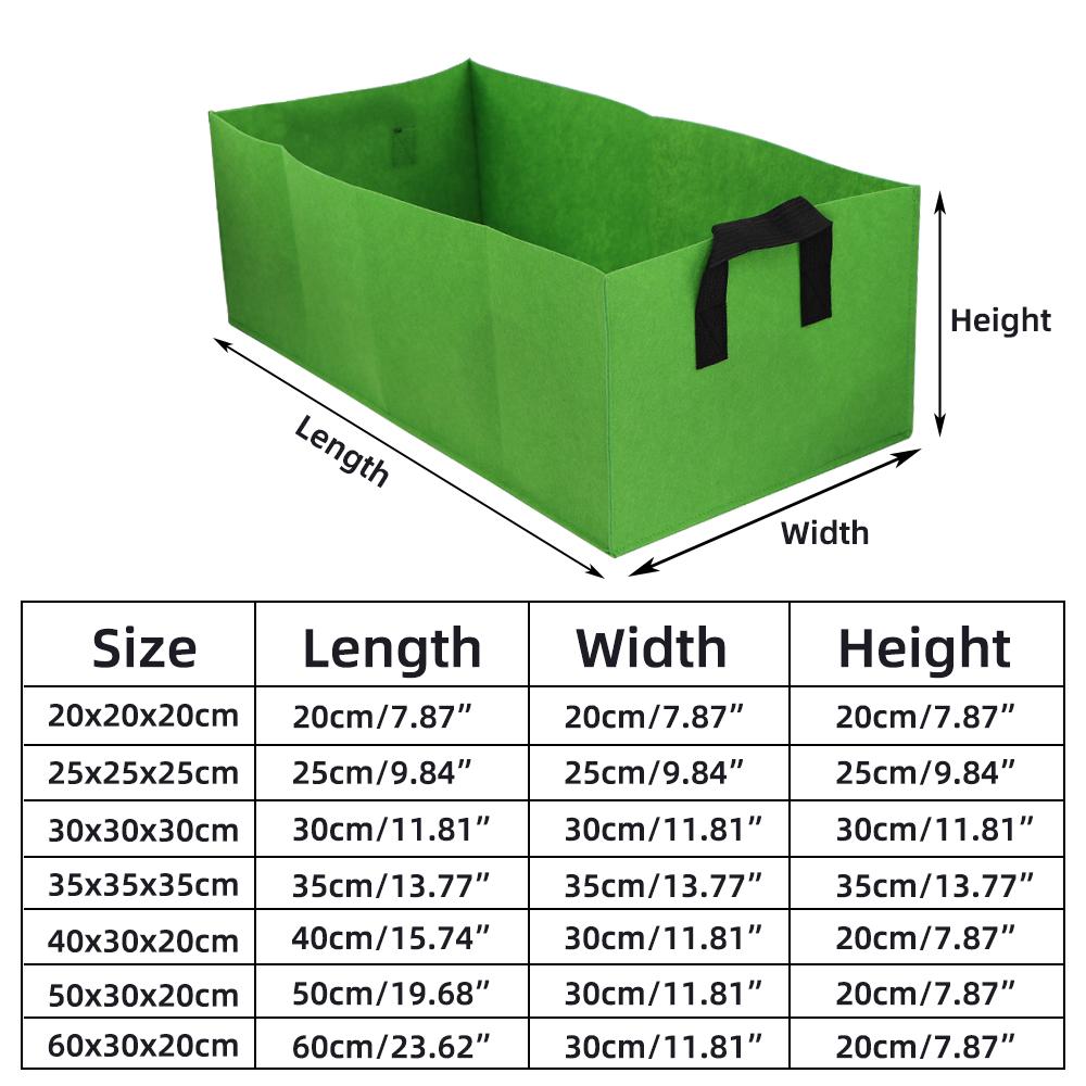 Квадратные тканевые мешки для выращивания растений Воздухопроницаемые горшки для растений с ручками Контейнеры для посадки цветов Сумка для выращивания овощей