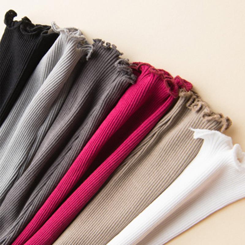 Шелковый топ Yuyue с полувысоким воротником и длинными рукавами для женщин — облегающий крой, шелковая ткань Mulberry с деревянной окантовкой, идеально подходит для осени и зимы.