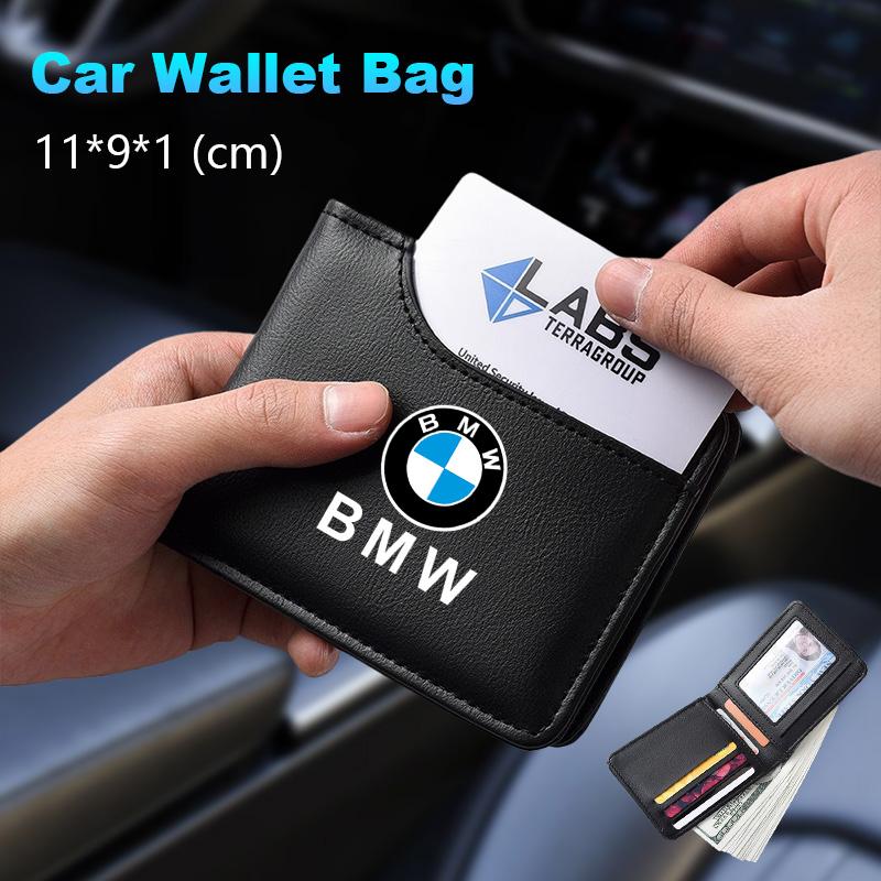 Leather Car Logo Wallet Credit Card Coin Bag Portable Purses For BMW 1 2 3 5 7 Series X1 X3 X4 X5 X6 E46 E90 E60 F10 G20 G30 F15 rlzh86
