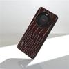 Для Huawei Mate 60 Чехол для телефона с текстурой крокодила из натуральной коровьей кожи с покрытием ПК ТПУ Гибридный чехол