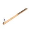 Pizza Oven Brush with Hanging Hole Bamboo Handle Wire BBQ Grill Cleaning Brush with Scraper