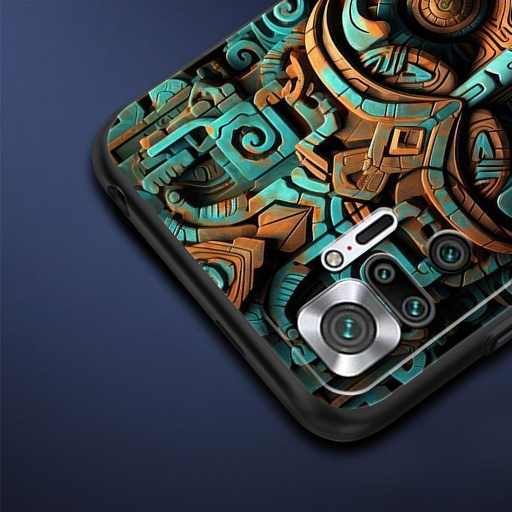Vintage Totem Painting Phone Case Cover for Redmi 14C 10C Note 15 14 13 12 10 11 K40 Pro Plus 5G Shockproof Soft TPU Shell Bags