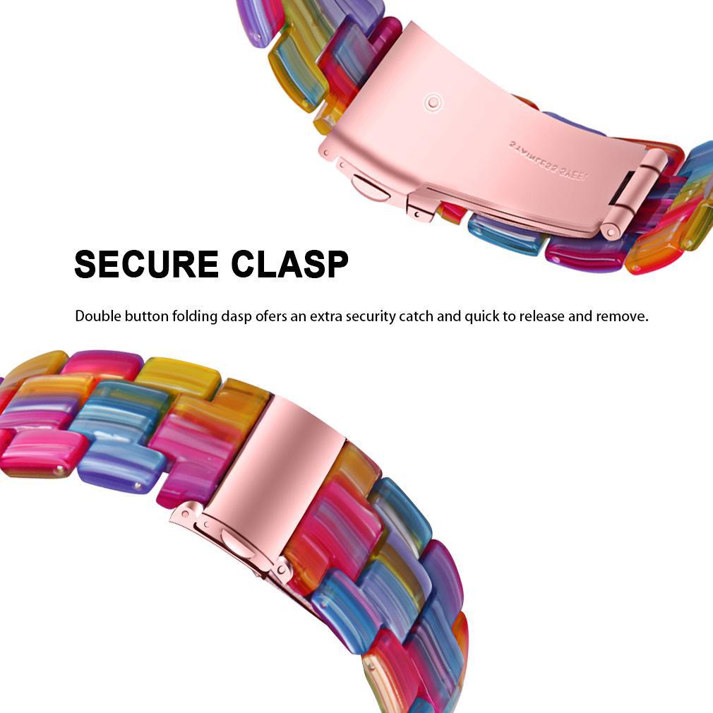 "Compatible Resin & Rubber Strap for Apple Watch 42mm/46mm"