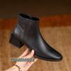 Модные женские ботильоны на толстом каблуке, короткие ботинки, модная зимняя повседневная обувь для женщин, удобная осенняя повседневная офисная женская обувь, размер 40