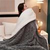 Fleece Plaid Blanket Thick Wool Blankets Duvet Cover Double Sided Sofa Bed Cover Soft Warm Winter Throw Bedspread Blanket Bedding