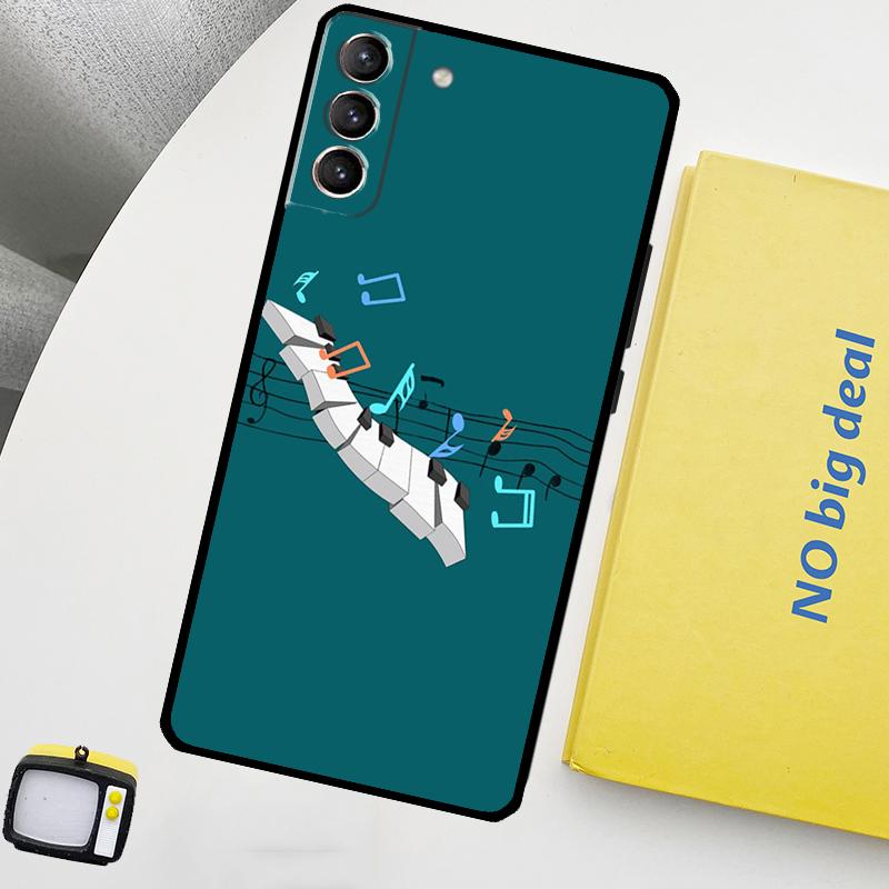 Чехол для скрипки и пианино для Samsung Galaxy S23 Ultra S22 S21 S20 FE Note 20 Ultra S8 S9 S10 Note 10 Plus