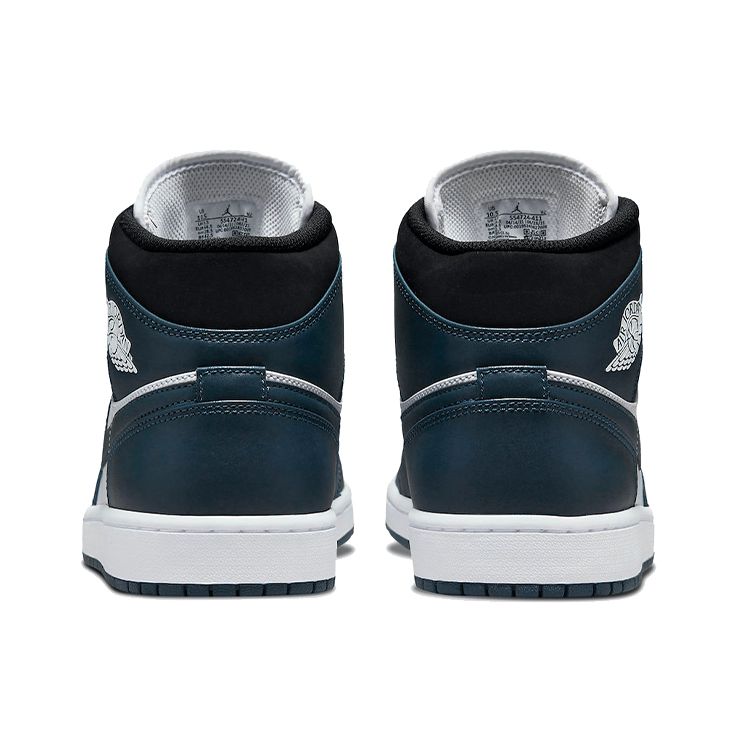 Мужские кроссовки Air Jordan 1 Mid Armory Navy Blue Black White 554724-411