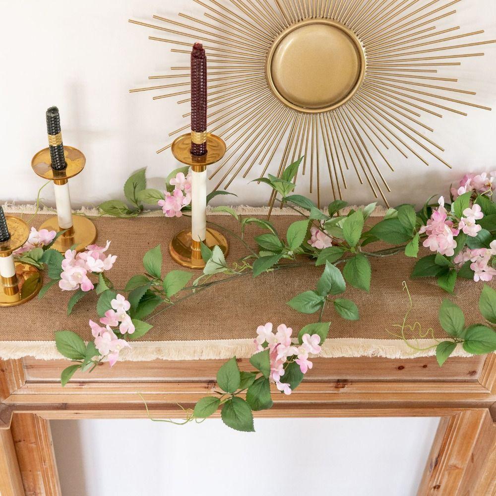 Джутовая скатерть-дорожка с кисточками, натуральные материалы, скатерть, настольный флаг, покрытие для стола, декор для стола