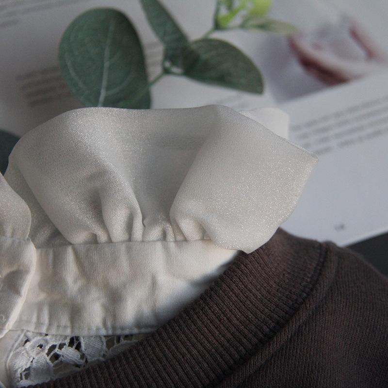 Весна и лето кружево суда однотонное универсальное кружево грибок кружево ложный воротник женский