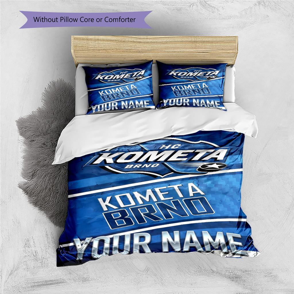 Custom Name HC Kometa Brno Bedding,Quilt Set Quilt Cover Pillowcase Home Birthday Gift(1 * duvet cover + 2 * pillowcase, without core) -HE67