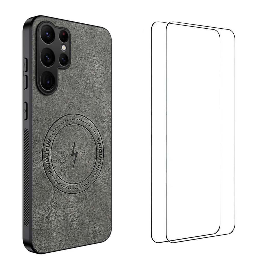 For Samsung Galaxy S25 Ultra Magnetic Case WANLONFENG SD Series PC TPU Phone Cover with 2Pcs Screen Film