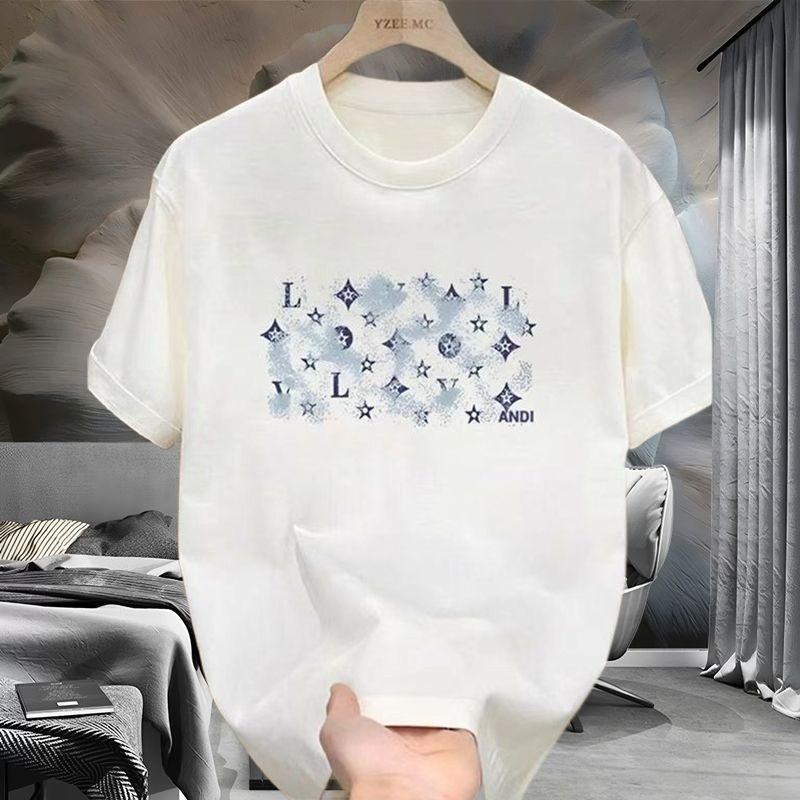 Модный совершенно новый летний хлопковый короткорукавный топ с принтом Сатурна для пары, универсальный повседневный свободный топ с круглым вырезом, мужской и женский