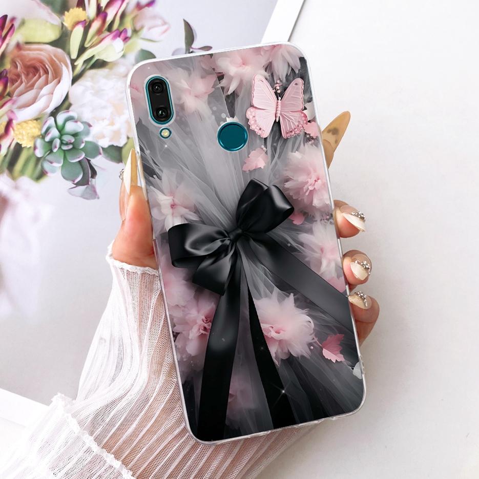 For Huawei Y9 2019 Case JKM-LX1 JKM-LX2 New Flowers Butterfly Painted Cover Soft Silicone Case For Huawei Y9s Y 9 s Y9 2019 Bags