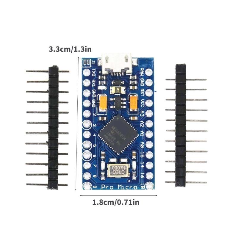 3pcs Microed ATmega32U4 5V 16MHz Microed USB Development Board for Pin Headers