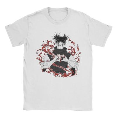 Choso Heart Jujutsu Kaisen Аниме Футболки Мужские хлопковые уникальные футболки Круглый вырез Футболки с коротким рукавом Одежда больших размеров
