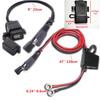 12V Waterproof Motorcycle SAE To USB Phone GPS MP4 Charger Cable Adapter Inline Fuse Power Supply