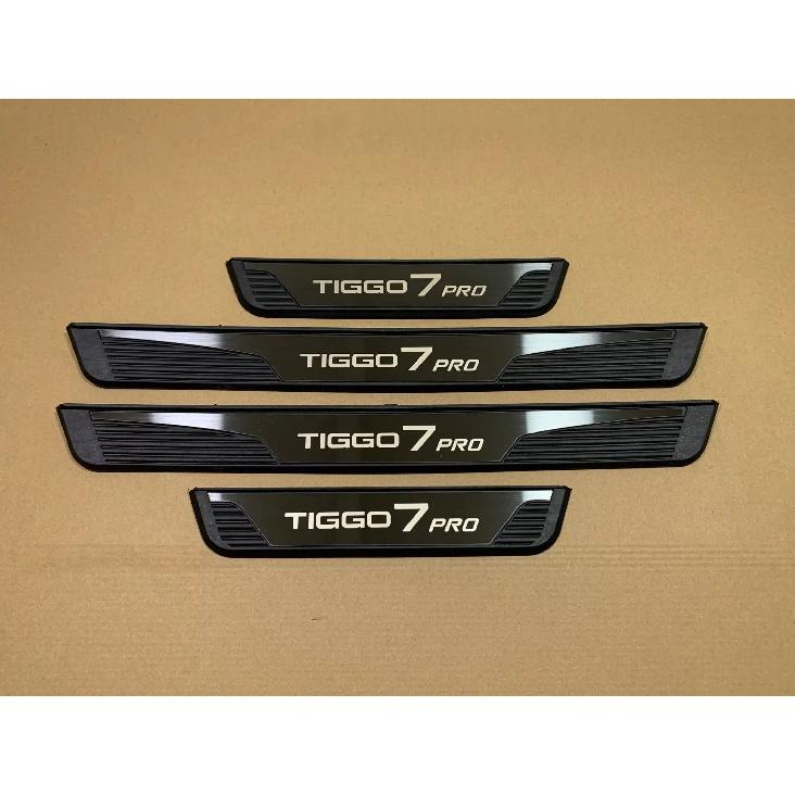 Для Chirey Chery Tiggo 4 7 Pro 5X -2024 Защитная накладка на порог двери автомобиля Накладка на педаль Накладка на порог Накладка-стикер Аксессуары для стайлинга автомобиля