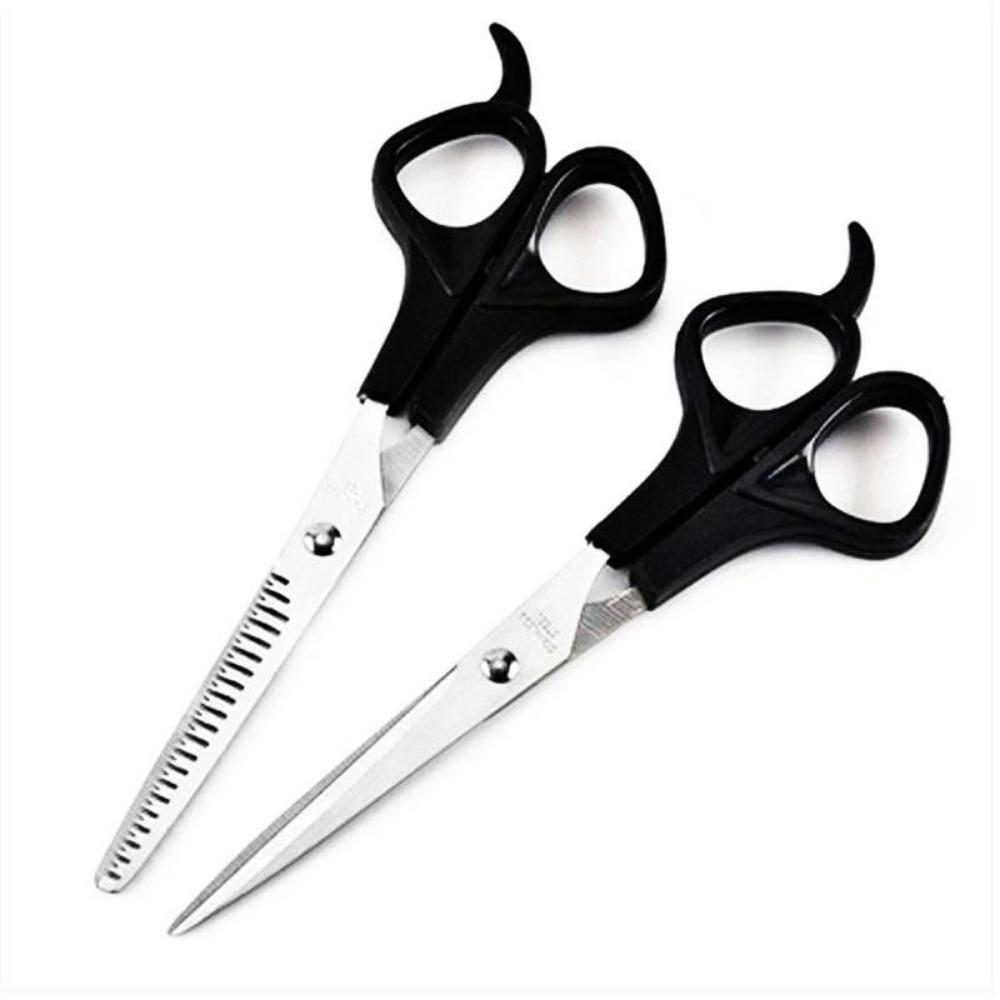 Профессиональный набор парикмахерских ножниц из нержавеющей стали длиной 6 дюймов с эргономичными ручками и расческой для укладки