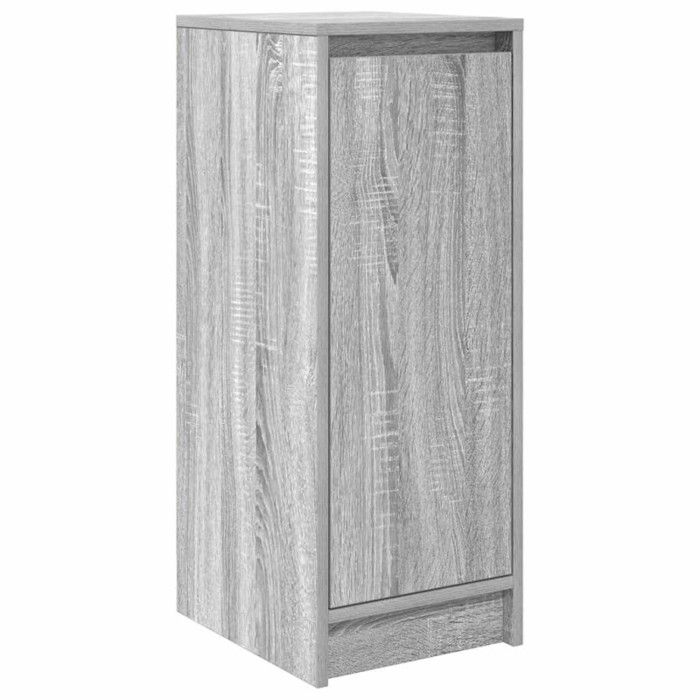 Armoire à chaussures - Sonoma gris - 1 porte - 4 étagères - Bois d'ingénierie 29,5x34x76 cm