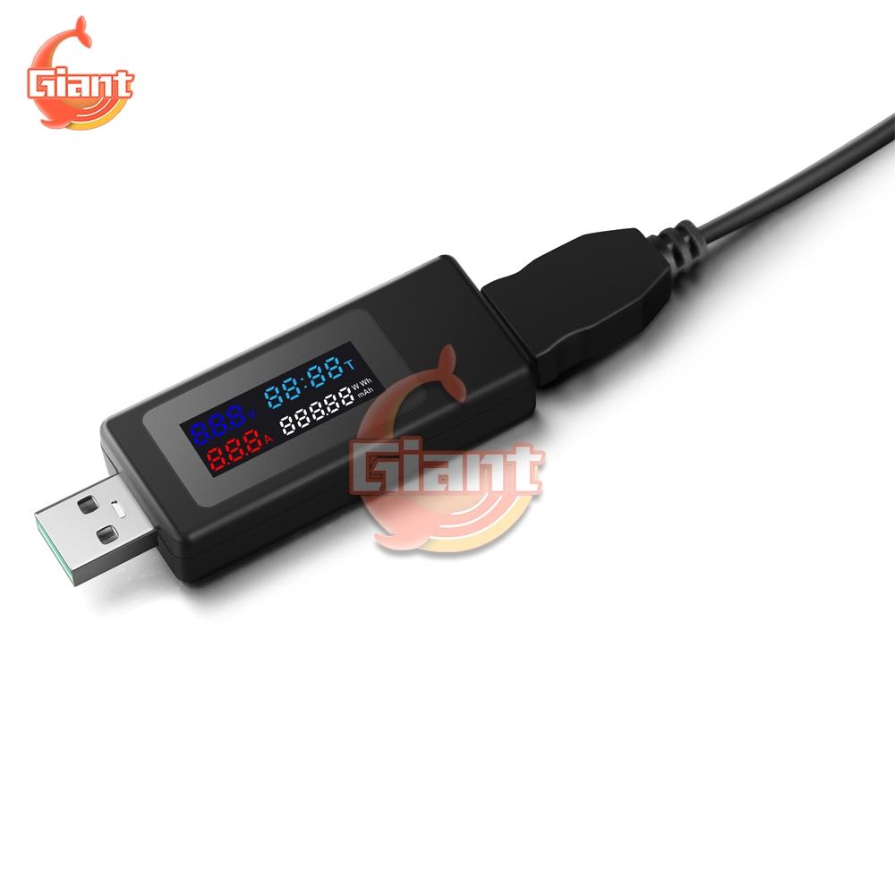 DC4-30V USB Tester Multimeter Current Voltage Timing Power Capacity Meter Voltmeter Ammeter 5A Support with 120W Fast Charging