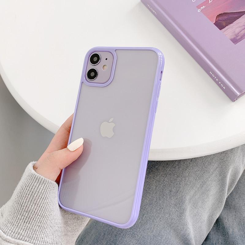 Ударопрочный цветной прозрачный чехол-бампер для iPhone 15 14 13 12 11 Pro XR X XS Max 8 7 Plus SE прозрачный мягкий акриловый чехол