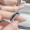 Personality Full Diamond Enamel Drip Glaze Saturn Open Ring Niche Design Cold Wind High Sense Fashion Ring
