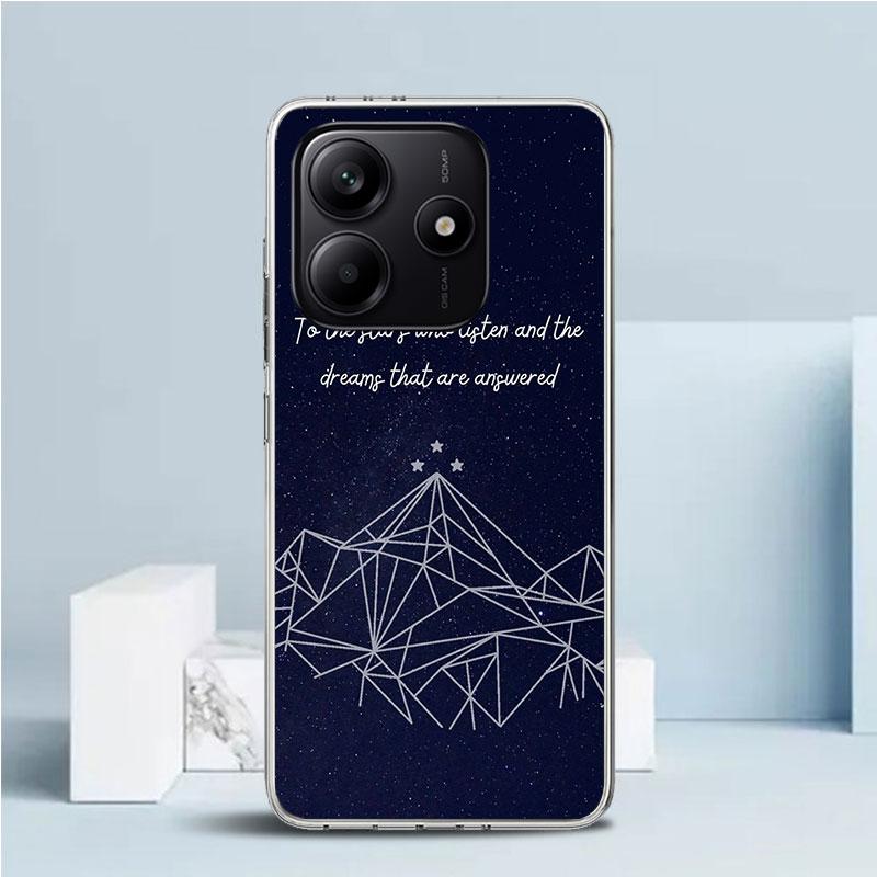 A Court of Mist Fury Sarah J Maas Phone Case For Xiaomi Redmi Note 15 14 14S 13 12S 12 Pro Plus 11S 11 11T 11E 10S 10 + Soft TPU