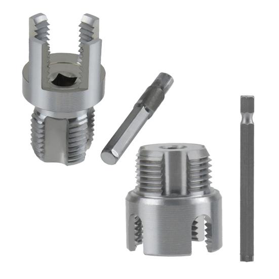 Интегрированный инструмент для нарезания внутренней и наружной резьбы на трубах Универсальный инструмент для нарезания резьбы на трубах Совместимый с электродрелью Набор резьбонарезного инструмента для ПВХ труб