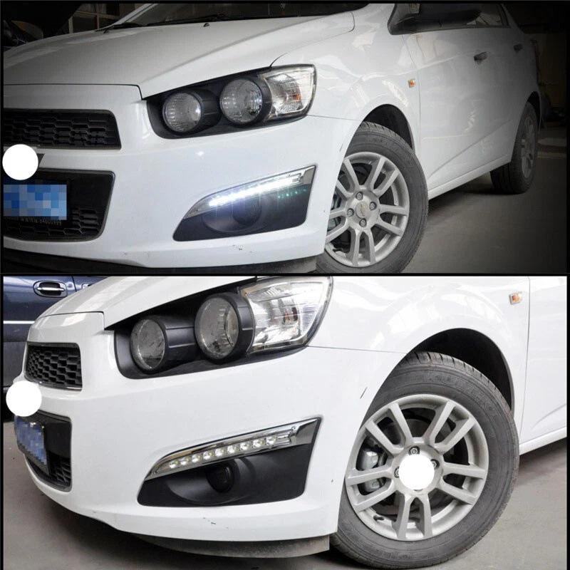 Светодиодные дневные ходовые огни и противотуманные фары для Chevrolet Aveo 2011-2015