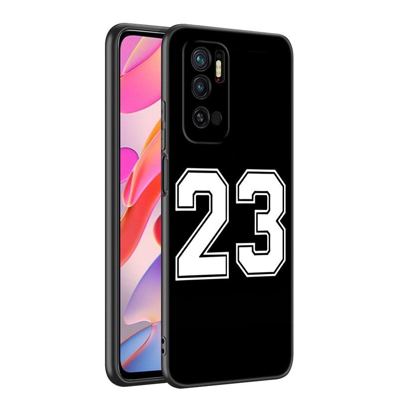 Чехол для телефона с футбольным баскетбольным номером для Xiaomi Mi A2 8 9 SE Note 10 10T 11 12 Lite 9T 11T 12S 12T Pro A3 6X 12X, черный чехол