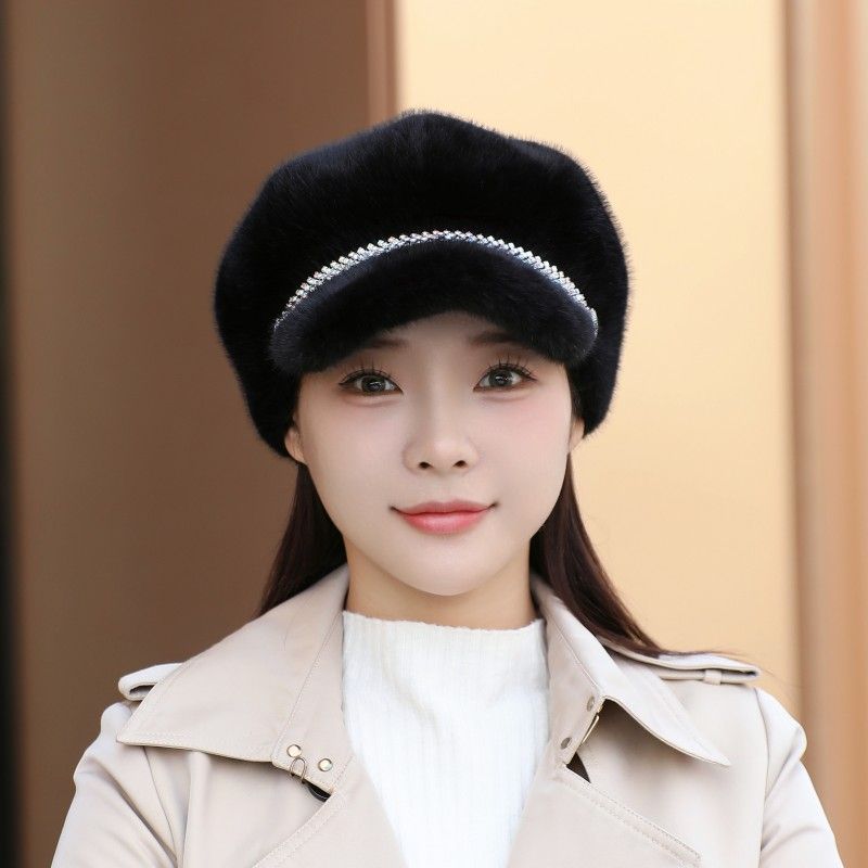 Новая норковая шапка Женский зимний берет Норковый флис Женская шапка Маме теплая шапка
