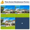 New WiFi IP Camera 6K 12MP Outdoor Surveillance Video Cam Three Screen View Security Cam Mini PTZ CCTV Street Camera IPC360 Home APP