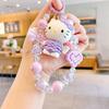 Мультяшная Анимация Милая Цепочка из Бусин Hello Kitty Универсальный Браслет Подвеска для Рюкзака Брелок для Ключей Цепочка для Мобильного Телефона Праздничный Подарок Игрушка