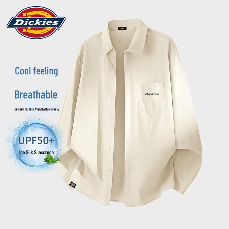 Мужская охлаждающая рабочая рубашка Dickies с длинным рукавом, защита от солнца