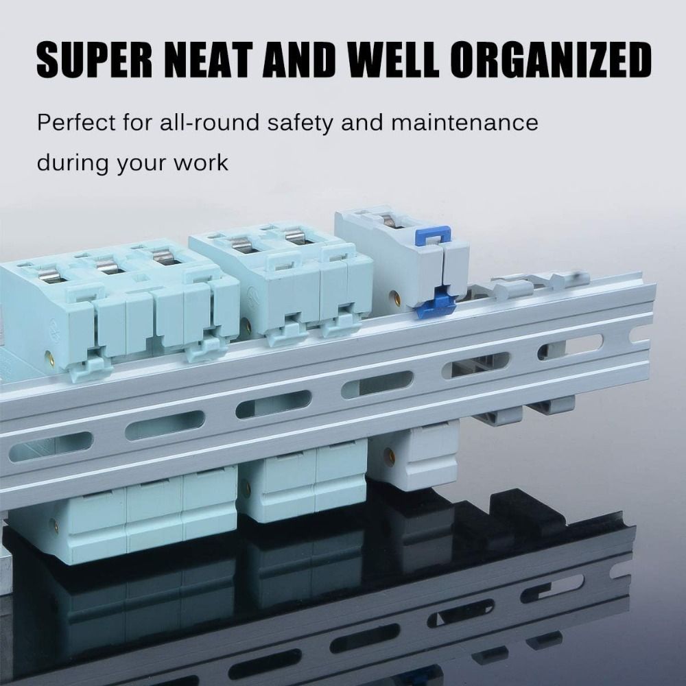 Aluminum DIN Rail Universal Type Terminal Blocks Durable Slotted Guide Electrical Installation