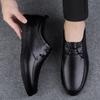 Fashion New Men's Oxfords Flats Genuine Leather Men Formal Business Leather Shoes High Quality Male Casual Shoes Lace Up Walking Shoes